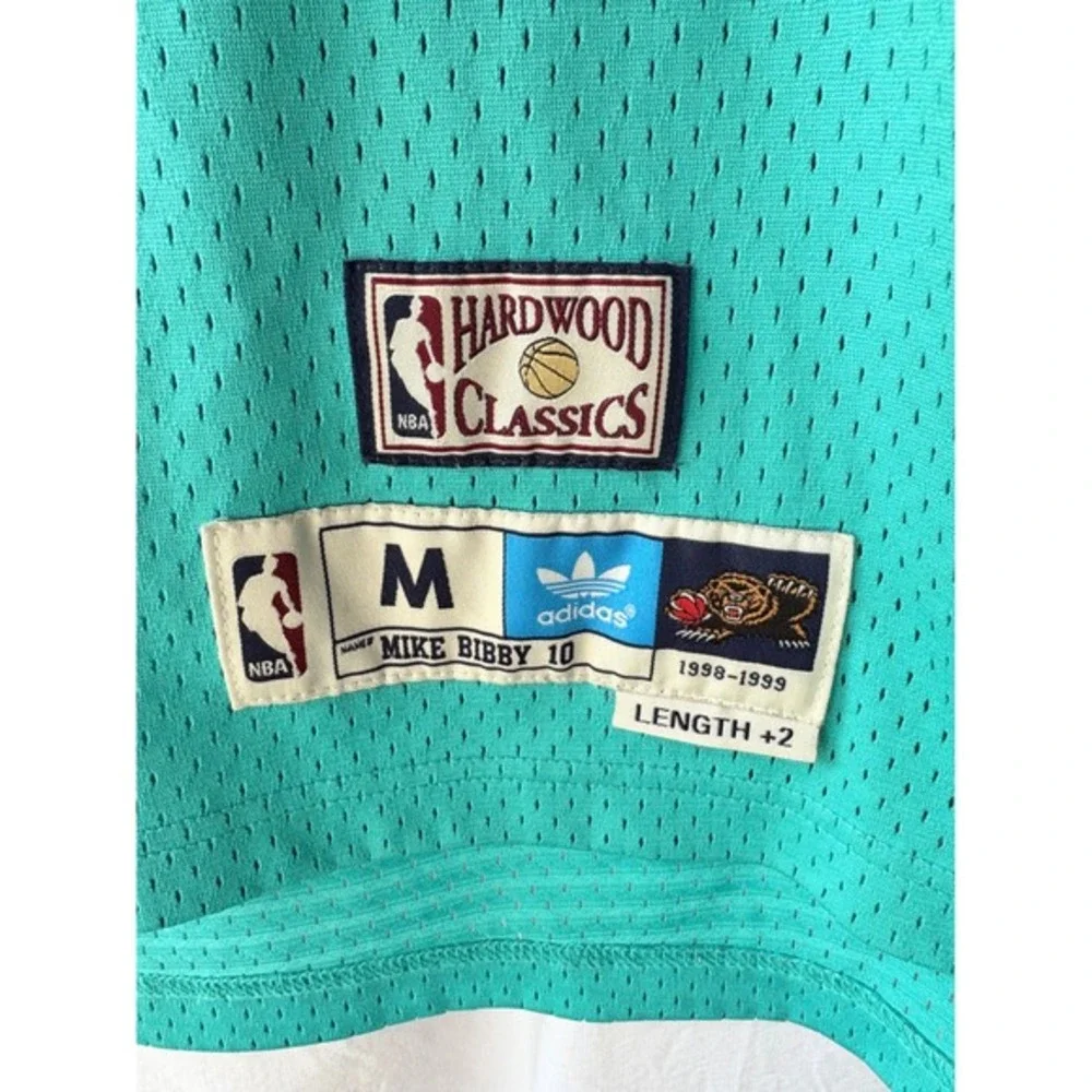 Vancouver Grizzlies Mike Bibby 10 Adidas Hardwood‎ Classics Jersey Medium Teal